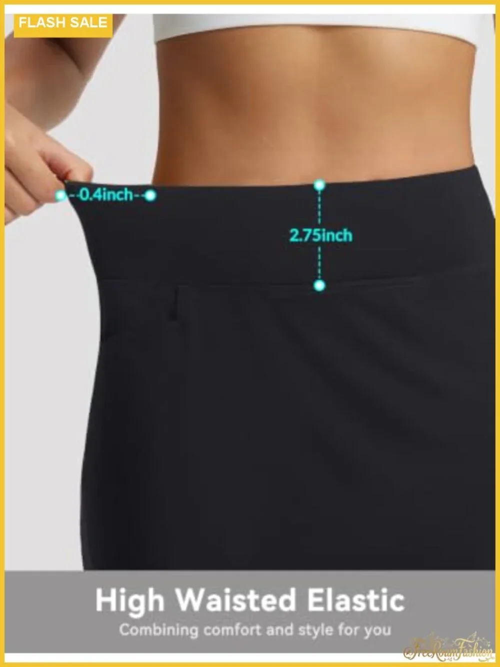 High Waisted Golf Skort with 3 Pockets, UPF50, Built-in Shorts